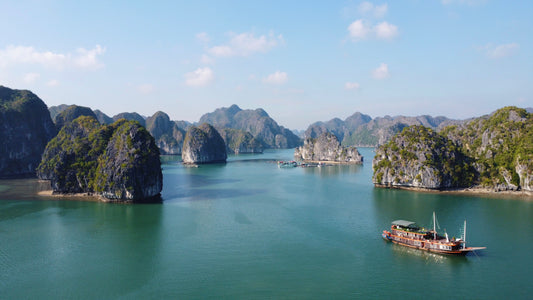 Foulard Baie d'Halong — Patrimoine mondial de l'UNESCO, Vietnam